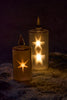 Golden Ember LED Glass Candle - Small 20cm - Distinctly Living