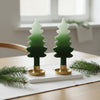 Green Christmas Tree Dinner Candles - 2 Pack - Distinctly Living