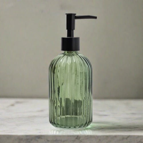 Green Glass Soap Dispenser - Distinctly Living