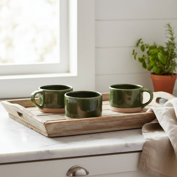 Green Glazed Dip Mug - Distinctly Living