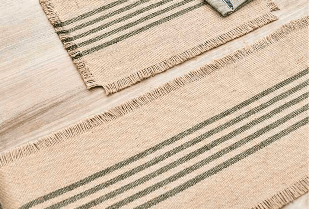 Green Stripe Runner - Jute - Distinctly Living