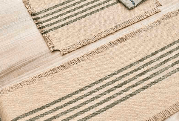 Green Stripe Runner - Jute - Distinctly Living
