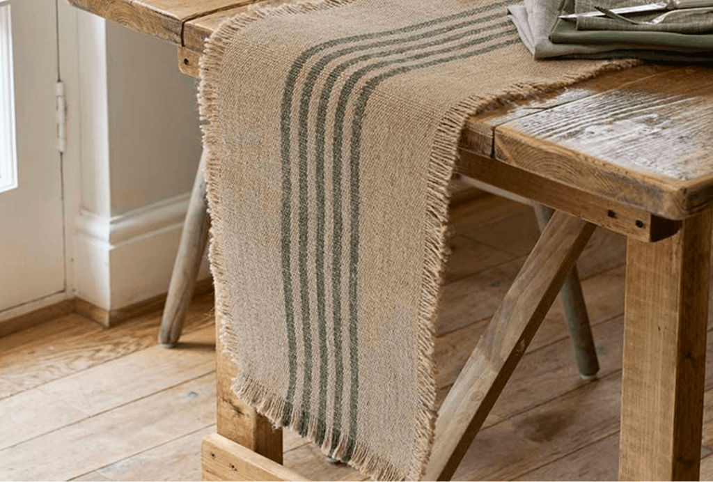 Green Stripe Runner - Jute - Distinctly Living