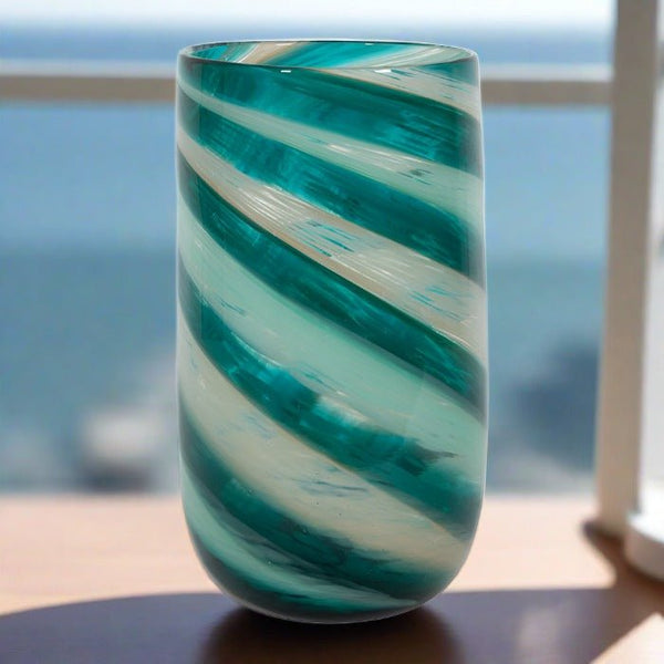Green Swirl Vase - Distinctly Living