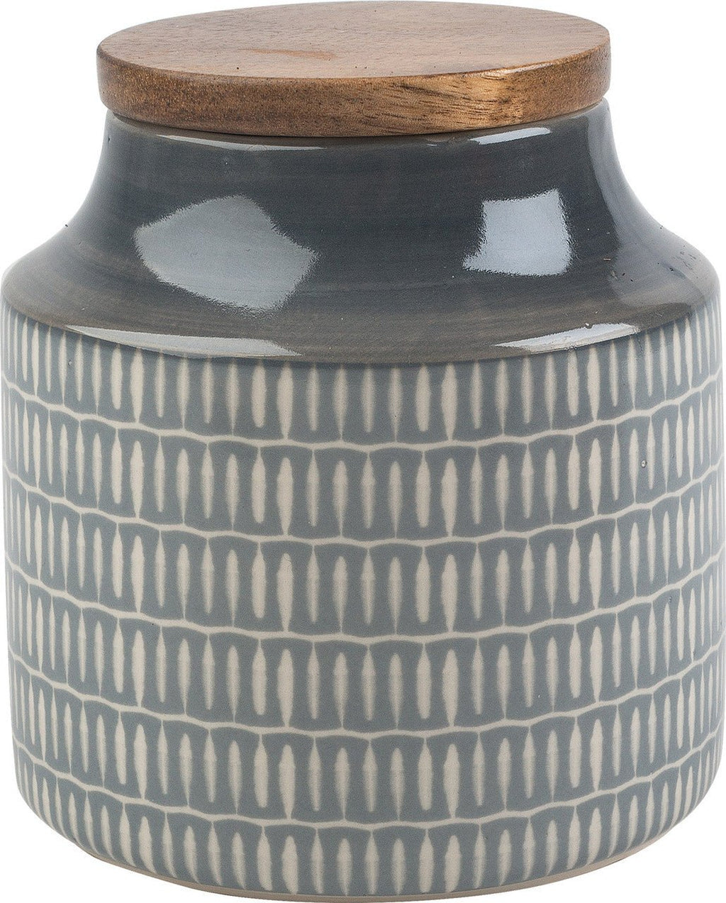 Grey Geometric Storage Jar - Distinctly Living