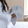 Grey Ticking Stripe Napkins - Set of 4 - Distinctly Living