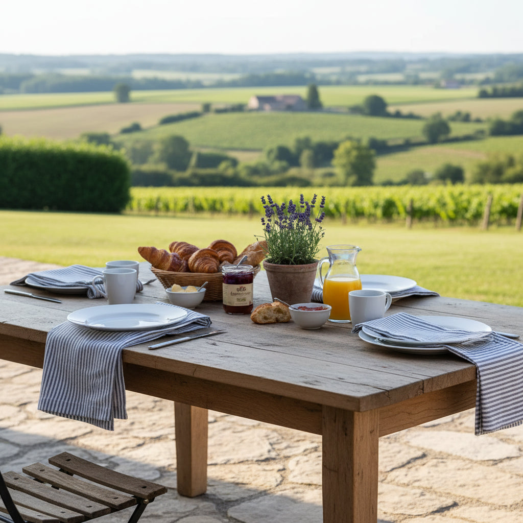 Grey Ticking Stripe Napkins - Set of 4 - Distinctly Living