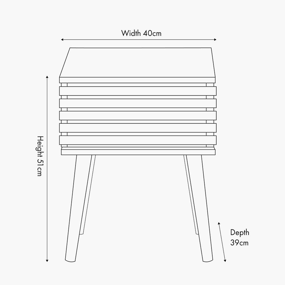 Groove Bedside Table - Distinctly Living