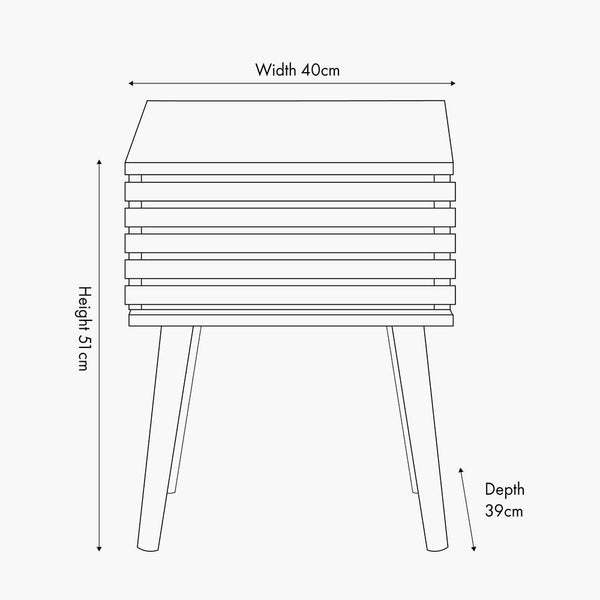 Groove Bedside Table - Distinctly Living