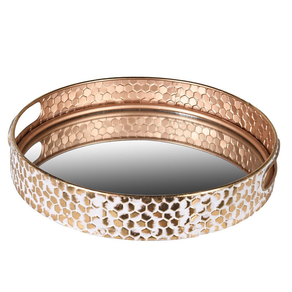 Hammered Mirror Tray - Large or Medium - Distinctly Living