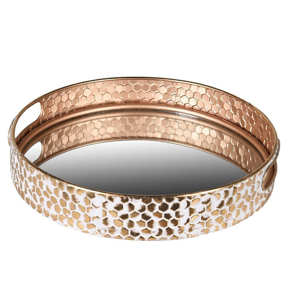 Hammered Mirror Tray - Large or Medium - Distinctly Living