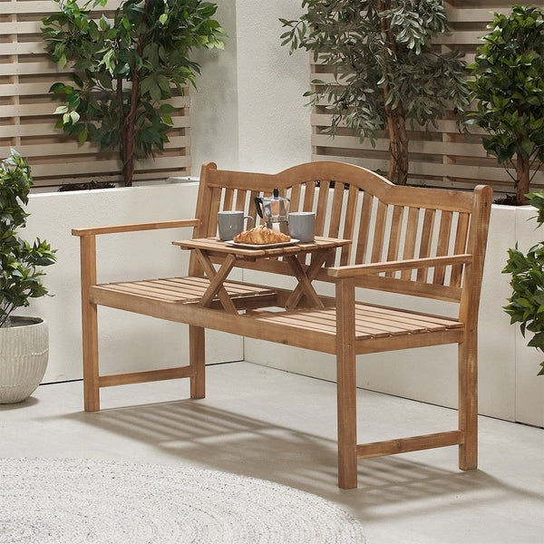 Hammersmith Garden Bench - Intergrated Table - Distinctly Living