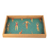 Handcrafted Wooden Tray - Art Deco Swimmers - Distinctly Living