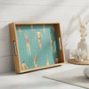 Handcrafted Wooden Tray - Art Deco Swimmers - Distinctly Living