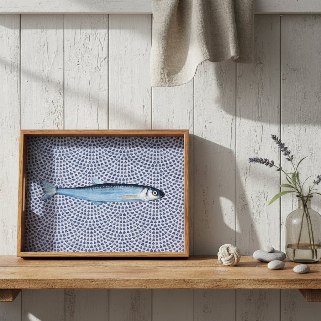 Handcrafted Wooden Tray - Fish - Distinctly Living