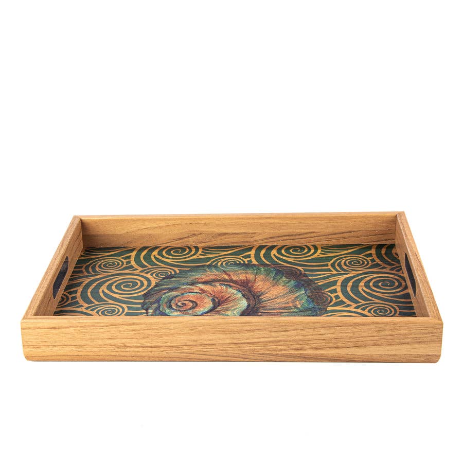 Handcrafted Wooden Tray - Shell - Distinctly Living