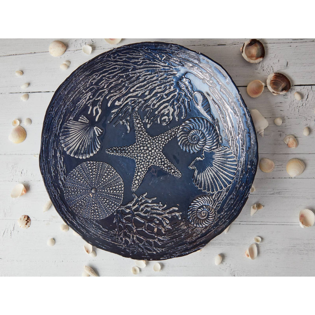 Handmade Coastal Life Glass Bowl - Distinctly Living