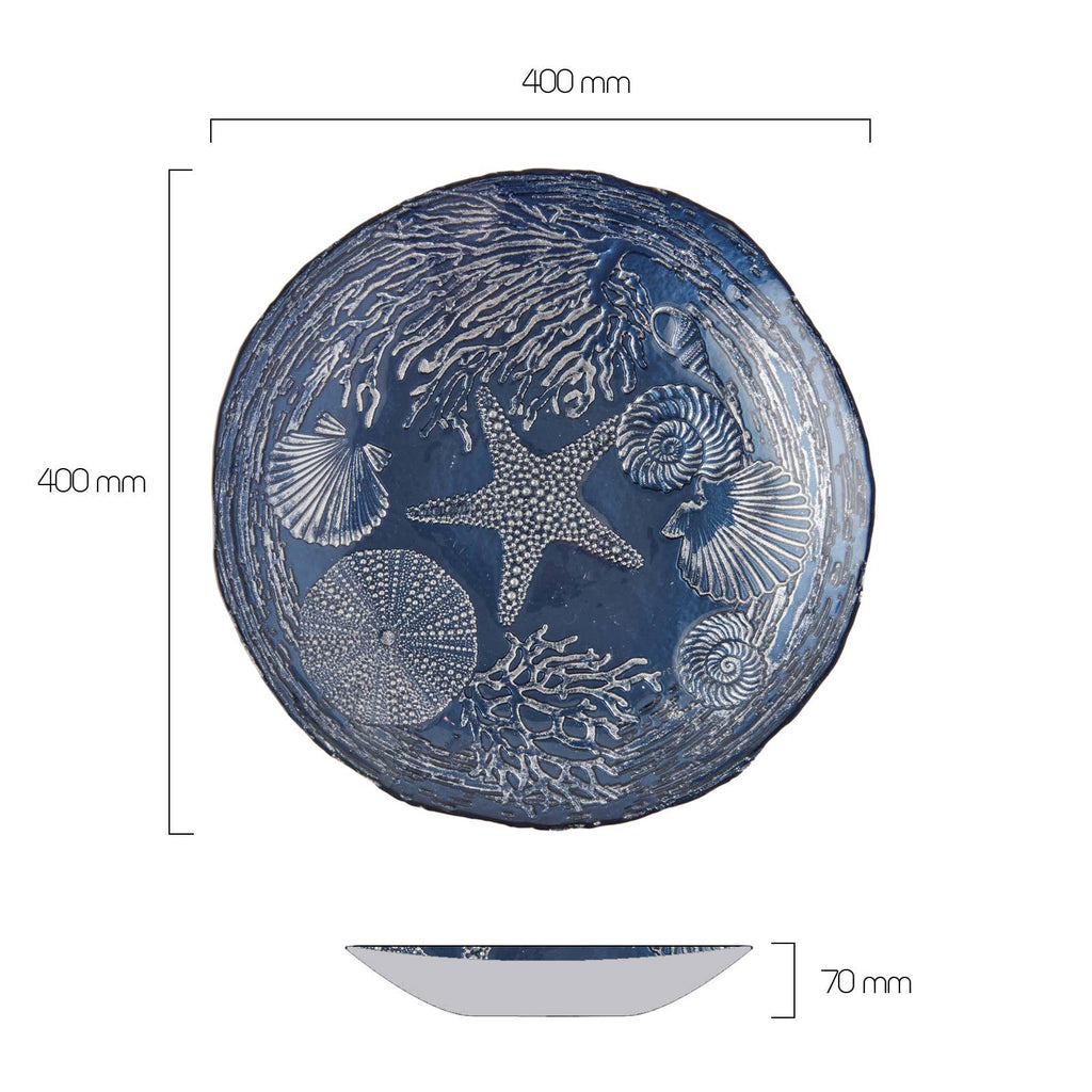 Handmade Coastal Life Glass Bowl - Distinctly Living