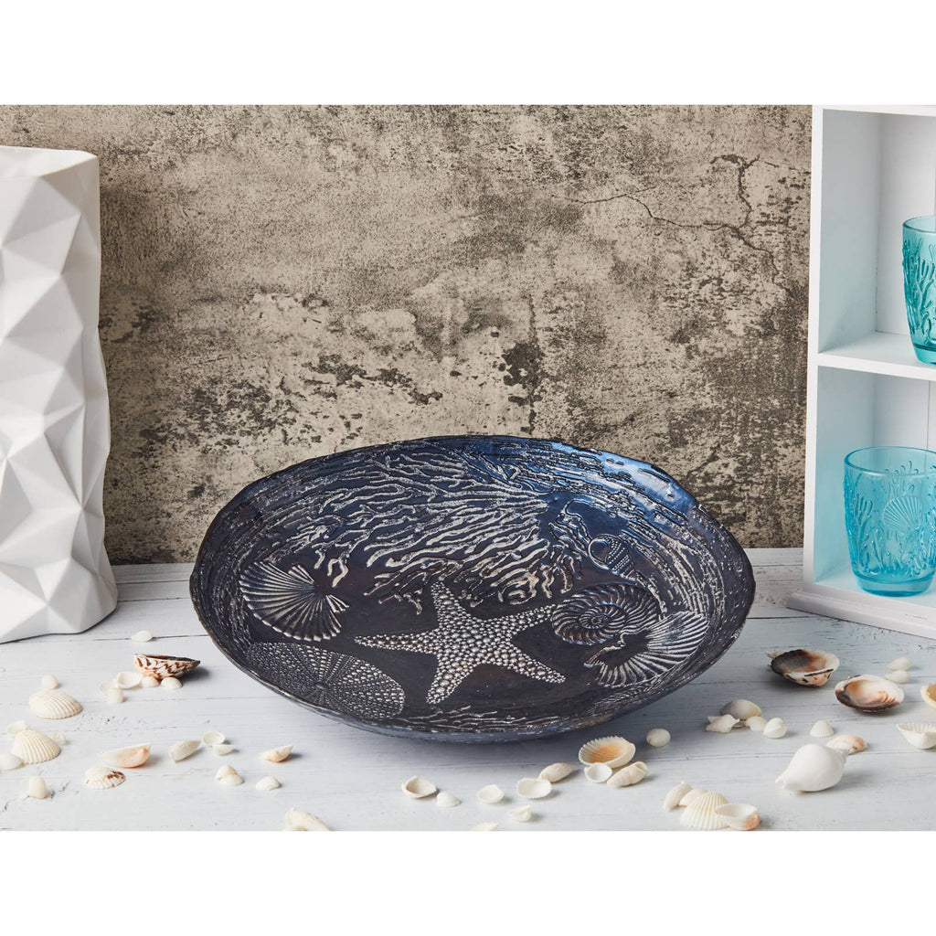 Handmade Coastal Life Glass Bowl - Distinctly Living