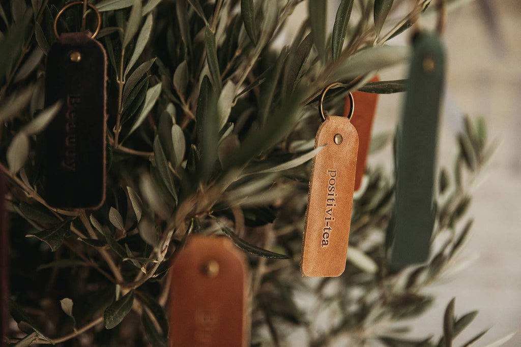 Handmade Leather 'Wise Words' Keyrings - Various Designs - Distinctly Living