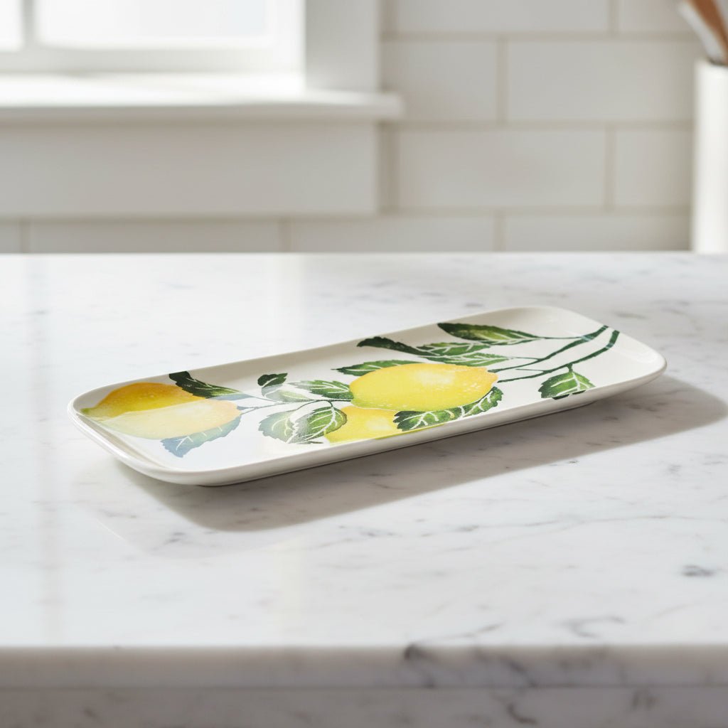 Handmade Lemons Rectangular Plate - Distinctly Living