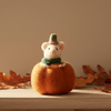 Hanging Felt Mouse in Pumpkin - Distinctly Living