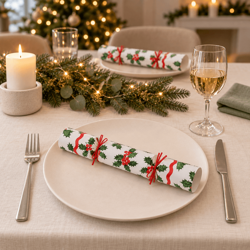 Holly Berry Christmas Crackers - Set of 6 - Distinctly Living