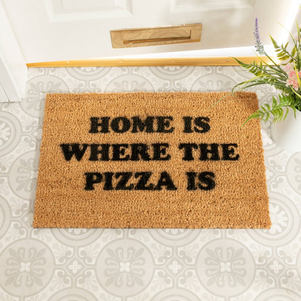 Home is where the pizza is Doormat - Distinctly Living