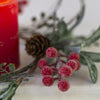Iced Red Berry Candle Ring - Distinctly Living