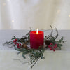 Iced Red Berry Candle Ring - Distinctly Living