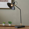 Isernia Matt Black and Brass Metal Cone - Table Lamp - Distinctly Living