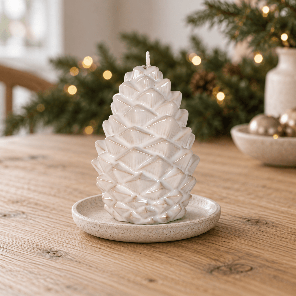 Ivory Woodland Pinecone Candle - Distinctly Living