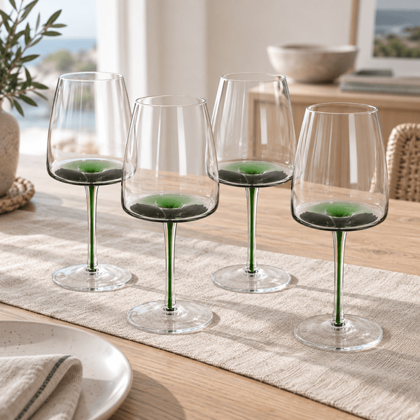Jade Fade Wine Glasses - Set of 4 - Distinctly Living