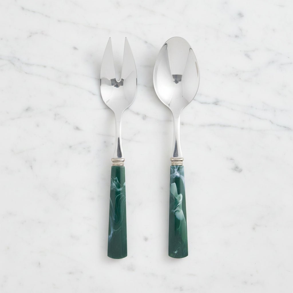 Jade Green - Salad Servers - Distinctly Living