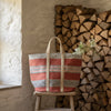 Jute Storage Bag Ochre Stripe - Distinctly Living