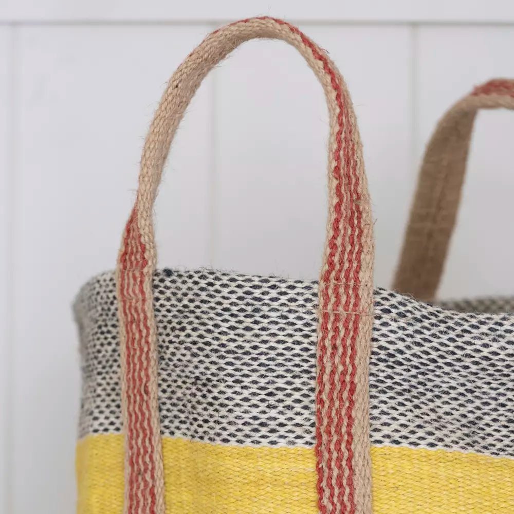 Jute Storage Bag Yellow - Distinctly Living