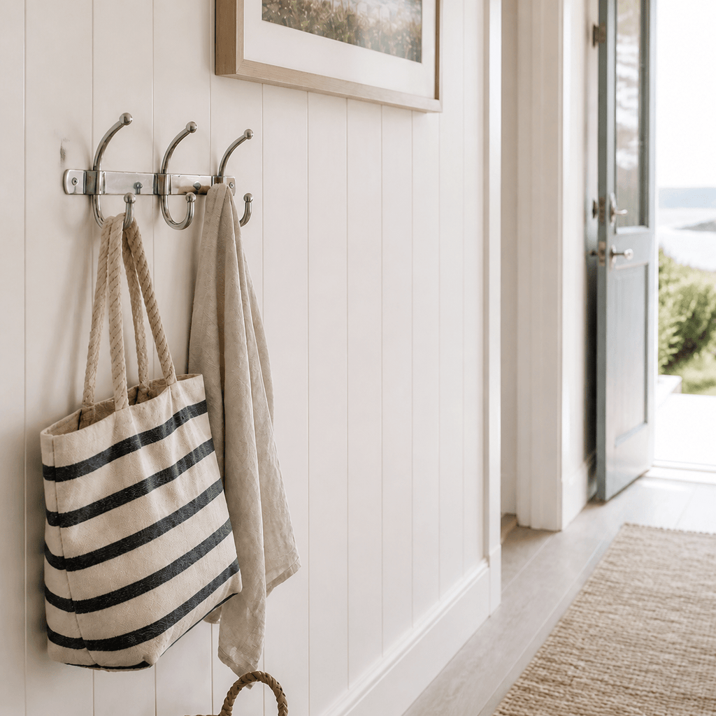 Large 3 Hook Aluminium Coat Rack - Distinctly Living