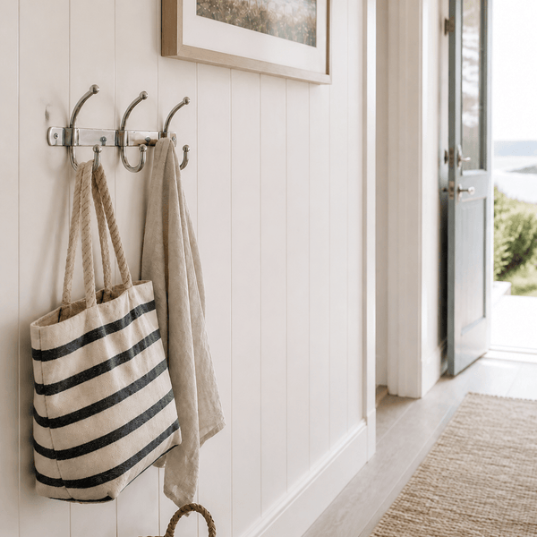 Large 3 Hook Aluminium Coat Rack - Distinctly Living