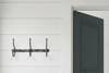 Large 3 Hook Aluminium Coat Rack - Galvanised Grey - Distinctly Living