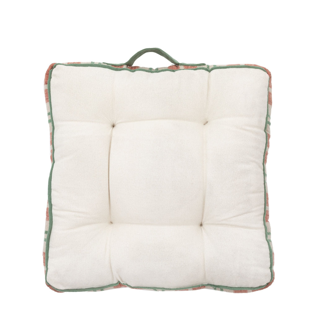 Large Floor Cushions - Green or Pink Stripe - Distinctly Living