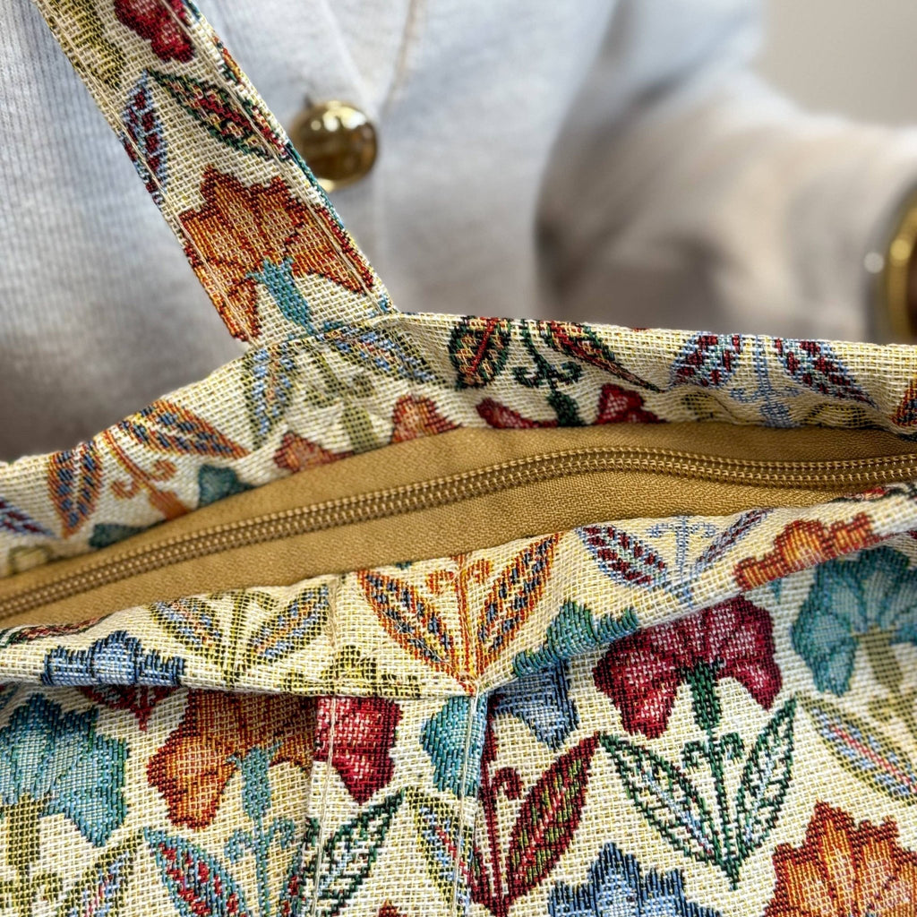 Large Flora Zipper Bag - Distinctly Living