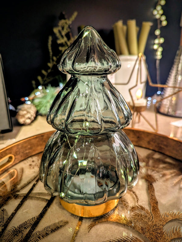 Large LED Aqua Glass Christmas Tree - Distinctly Living