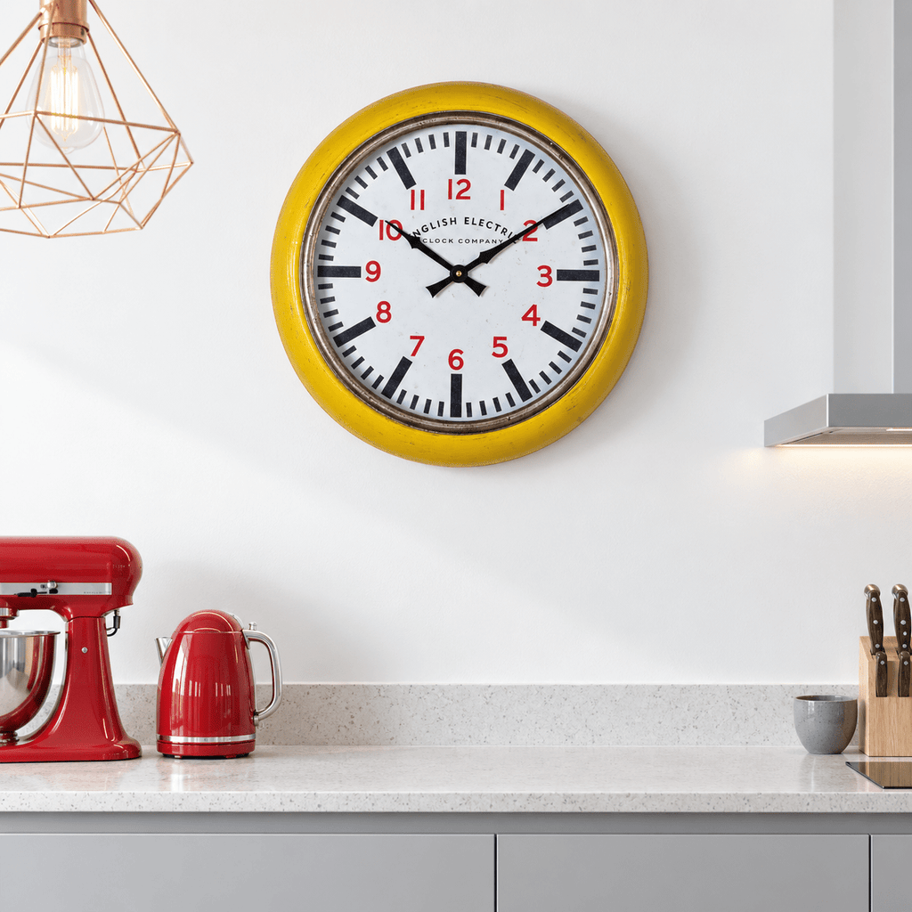 Large Vintage Style Factory Clock - Distinctly Living