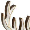 Large White and Gold Wooden Reindeer Head - Distinctly Living