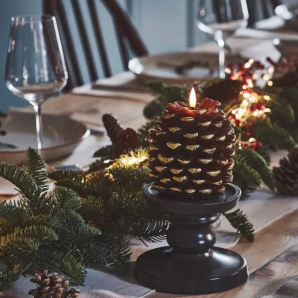 LED Pinecone in Gold - Distinctly Living
