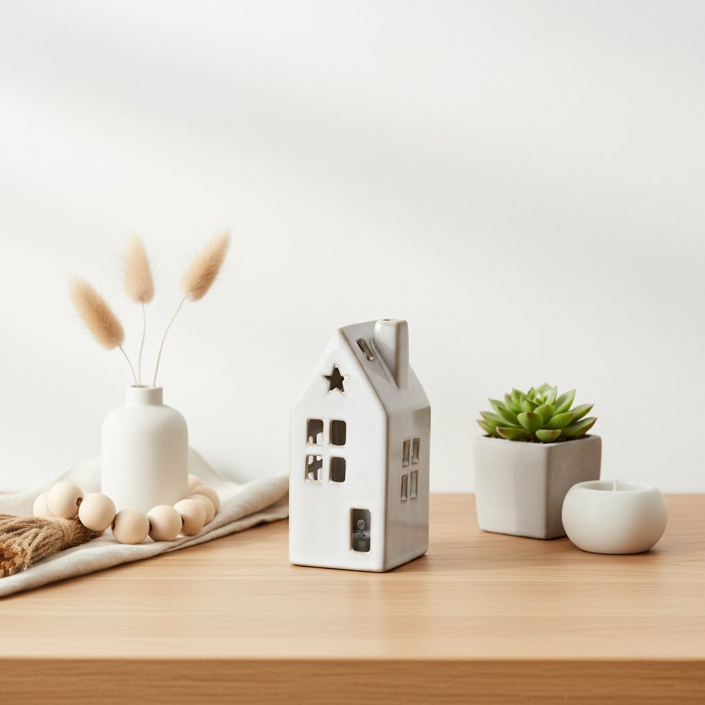 LED Scandi House With Star - Distinctly Living