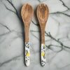 Lemon Set of 2 Wooden Serving Spoons - Distinctly Living