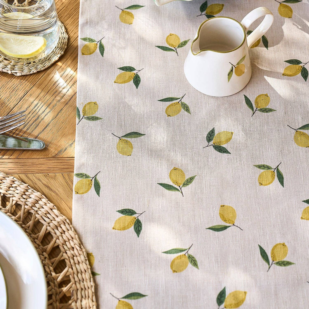 Lemons Linen Table Runner 2m - Distinctly Living