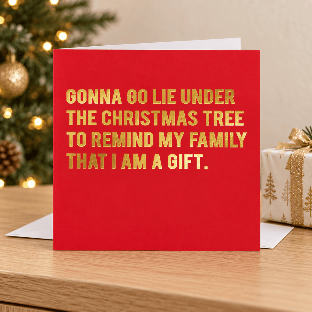 Lie Under Christmas Greetings Card - Distinctly Living