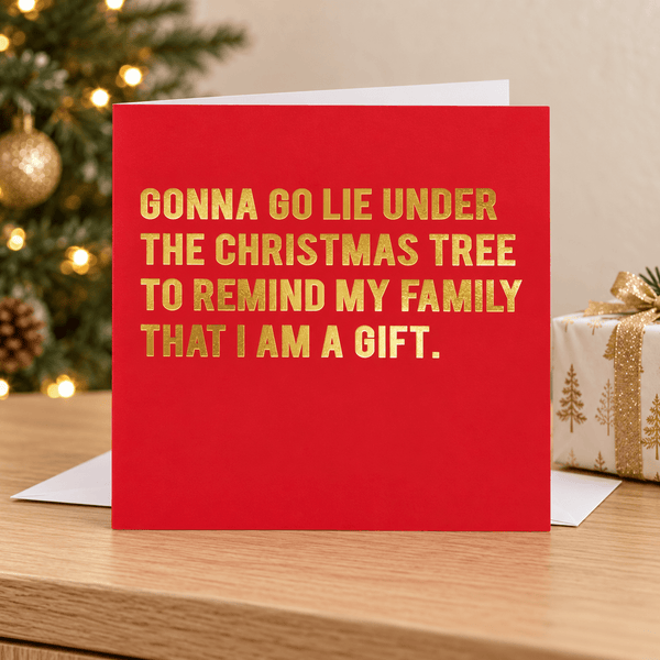 Lie Under Christmas Greetings Card - Distinctly Living